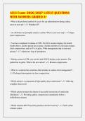 ACLS Exam&colon; 2026&sol;2027 LATEST QUESTIONS&NewLine;WITH ANSWERS GRADED A&plus;