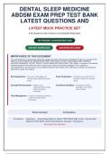 ABDSM Dental Sleep Medicine Exam Prep&colon; 218 Practice Questions with Verified Answers & Detailed Rationales