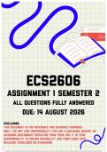 ECS2606 Assignment 1 Semester 2 MEMO &vert; Due 14 August 2026