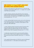 EMD COURSE V14 Exam SCRIPT 2026&sol;2027&NewLine;QUESTIONS WITH ANSWERS RATED A&plus;