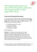 APEA Pharmacology Final Exam &lpar;Latest 2026&rpar; with questions and answers with rationales&sol;graded A&plus;&sol;2026 update&sol;100&percnt; correct