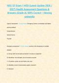 NSG 121 Exam 1 HESI &lpar;Latest Update 2026 2027&rpar; Health Assessment Questions & Answers -Grade A- 100- Correct &ndash; Herzing university&period;