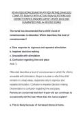 ATI RN PEDS Retake Exam 2023&sol;2024 &vert; Complete V2 with Verified Answers &lpar;Guaranteed Pass&rpar;