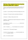 PADI Open Water Updated Actual Exam Question&NewLine;and Answer &lpar;2026&sol;2027&rpar; &vert; Grade A&plus;