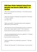 PADI Open Water Updated Actual Exam&NewLine;Question and Answer &lpar;2026&sol;2027&rpar; &vert; A&plus;&NewLine;Verified