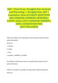 A&P 1 Final Exam&comma; Straighterline Anatomy and Physiology 1&comma; Straighterline A&P 1 Cumulative Final ACCURATE QUESTIONS AND ANSWERS &lpar;VERIFIED ANSWERS&rpar; &vert; LATEST &lpar;2026&sol;2027&rpar; UPDATED VERSION &vert; 100&percnt; GUARANTEED PASS &lbrace;JUST RELEASED&rcub;