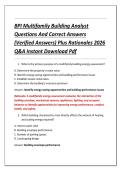BPI Multifamily Building Analyst &NewLine;Questions And Correct Answers &NewLine;&lpar;Verified Answers&rpar; Plus Rationales 2026 &NewLine;Q&A Instant Download Pdf