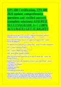  Testbank&colon; EPA 608 Certification 2026 &ndash; Comprehensive Exam Q&A with Verified Answers