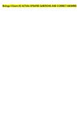 Biology II Exam &num;2 ACTUAL UPDATED QUESTIONS AND CORRECT ANSWERS &NewLine;