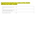 Bugs Life Final Exam Questions &lpar;since midterm&rpar; ACTUAL UPDATED &NewLine;QUESTIONS AND CORRECT ANSWERS 