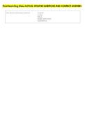 Final Exam Bug Class ACTUAL UPDATED QUESTIONS AND CORRECT ANSWERS