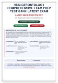 HESI Gerontology Comprehensive Exam Prep&colon; 210 Questions&comma; Answers & Detailed Rationales &vert; Latest Test Bank