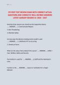 CPI POST TEST REVIEW EXAM WITH CORRECT ACTUAL &NewLine;QUESTIONS AND CORRECTLY WELL DEFINED ANSWERS &NewLine;LATEST ALREADY GRADED A&plus; 2026 &ndash; 2027