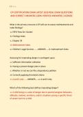 CPI CERTIFICATION EXAM LATEST 2026 REAL EXAM QUESTIONS &NewLine;AND CORRECT ANSWERS &lpar;100&percnt; VERIFIED ANSWERS&rpar; &vert;AGRADE