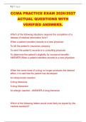 CCMA PRACTICE EXAM 2026&sol;2027 &NewLine;ACTUAL QUESTIONS WITH &NewLine;VERIFIED ANSWERS&period; 