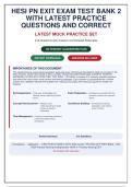 HESI PN EXIT Exam Test Bank 2 &vert; Latest 2023 Practice Questions & Verified Answers with Rationales