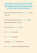 ScribeAmerica Final Exam ED &lpar;New 2026 2027 Update&rpar; Questions & Answers -Grade A- 100- Correct &lpar;Verified Solutions&rpar;&period;