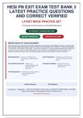 HESI PN EXIT Exam Test Bank 3&colon; 215 Latest Questions with Correct Answers & Detailed Rationales &vert; 2025 Update
