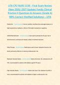 UTA CP2 NURS 5338 - Final Exam Review &lpar;New 2026 2027 Update&rpar; Family Clinical Practice II Questions & Answers -Grade A- 100- Correct &lpar;Verified Solutions&rpar; &ndash; UTA