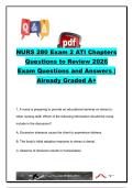 NURS 280 Exam 2 ATI Study Guide &vert; 180&plus; Practice Questions & Verified Answers &vert; Stress&comma; Mental Health&comma; Pain Management&comma; Peripheral Vascular Disorders&comma; Autoimmune Diseases & Gastrointestinal Nursing &vert; 2026