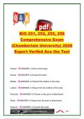 BIO 251&comma; BIO 252&comma; BIO 255 & BIO 256 Comprehensive Exam &vert; 150&plus; Practice Questions & Verified Answers &vert; Anatomy&comma; Physiology&comma; Cell Biology&comma; GI&comma; Respiratory&comma; Nervous&comma; Skeletal&comma; Urinary & Reproductive Systems &vert; Chamberlain University