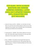 CITP EXAM 1 WITH ACCURATE QUESTIONS AND ANSWERS &lpar;VERIFIED ANSWERS&rpar; &vert; LATEST &lpar;2026&sol;2027&rpar; UPDATED VERSION &vert; 100&percnt; GUARANTEED PASS &lbrace;JUST RELEASED&rcub;