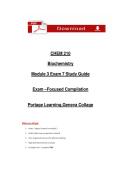 BioChem 210 Module 3 Exam &lpar;2026 &sol; 2027&rpar; &lpar;PDF&rpar; &vert; Portage Learning&NewLine;