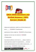 CDCA OSCE Exam &vert; 500&plus; Verified Questions & Answers &vert; Oral Pathology&comma; Oral Medicine&comma; Radiology&comma; Periodontics&comma; Endodontics&comma; Prosthodontics & Medical Emergencies &vert; Commission on Dental Competency Assessments &lpar;CDCA&rpar;