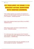IVY TECH APHY 101 EXAM 1 &lpar;1-4&rpar; &NewLine;2026&sol;2027 ACTUAL QUESTIONS &NewLine;WITH VERIFIED ANSWERS&period;