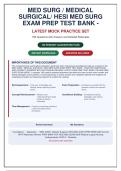 HESI Med-Surg Exam Prep&colon; 185 Practice Questions with Rationales &lpar;Latest Edition&rpar;&NewLine;&NewLine;
