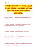 IVY TECH APHY 101 FINAL EXAM &NewLine;STUDY GUIDE 2026&sol;2027 ACTUAL &NewLine;QUESTIONS WITH VERIFIED &NewLine;ANSWERS&period;