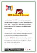 D545 Section 3 Glossary &vert; D545 &vert; 170&plus; Essential Healthcare Administration Terms & Definitions &vert; Leadership&comma; Organizational Behavior&comma; Ethics & Strategic Management &vert; Western Governors University &lpar;WGU&rpar;