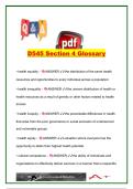 D545 Section 4 Glossary &vert; D545 &vert; 65&plus; Essential Healthcare Administration Terms & Definitions &vert; Health Equity&comma; Cultural Competence&comma; Change Management & Long-Term Care &vert; Western Governors University &lpar;WGU&rpar;