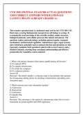 UVIC BIO 150 FINAL EXAM 300 ACTUAL QUESTIONS &NewLine;AND CORRECT ANSWERS WITH RATIONALE &NewLine;LATEST UPDATE ALREADY GRADED A&plus; 