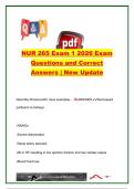 NUR 265 Exam 1 &vert; NUR 265 &vert; 250&plus; Exam Questions & Verified Answers &vert; Acute Kidney Injury&comma; Chronic Kidney Disease&comma; Liver Disorders&comma; Cardiac Disorders & Critical Care