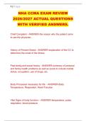 NHA CCMA EXAM REVIEW &NewLine;2026&sol;2027 ACTUAL QUESTIONS &NewLine;WITH VERIFIED ANSWERS&period; 