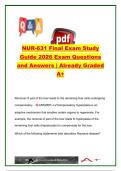 NUR 631 EXAM COMPLETE PACKAGE DEAL