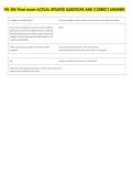 FIN 304 Final exam ACTUAL UPDATED QUESTIONS AND CORRECT ANSWERS 