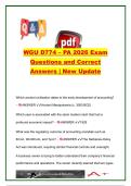 WGU D774 EXAM COMPLETE PACKAGE DEAL