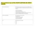 FAC-C Certification Exam ACTUAL UPDATED QUESTIONS AND CORRECT &NewLine;ANSWERS 