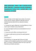 IAHSS SUPERVISOR  EXAM 1 AND 2 EDITION ACTUAL &NewLine;EXAM 2026&sol;2027 &vert; Healthcare Security Certification &vert; &NewLine;Comprehensive Practice Test &vert; Verified Q&A &vert; Pass &NewLine;Guaranteed - A&plus; Graded 