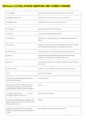 ESS Exam 2 ACTUAL UPDATED QUESTIONS AND CORRECT ANSWERS 