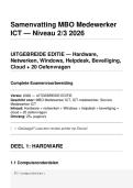 Samenvatting MBO Medewerker ICT &plus; 20 Oefenvragen - Hardware Netwerken OSI TCP&sol;IP Windows Helpdesk ITIL Beveiliging Ransomware Cloud Microsoft 365 Active Directory 