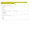 SECTION 609 AUTOMOTIVE A&sol;C CERTIFICATION TEST ACTUAL UPDATED &NewLine;QUESTIONS AND CORRECT ANSWERS