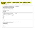 AC 609 CERTIFICATION ACTUAL UPDATED QUESTIONS AND CORRECT &NewLine;ANSWERS 