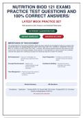 NUTRITION BIOD 121 Exam 3 Practice Test &vert; 168 Questions with 100&percnt; Correct Answers & Detailed Rationales &vert; Portage Learning
