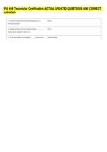 EPA 609 Technician Certification ACTUAL UPDATED QUESTIONS AND CORRECT &NewLine;ANSWERS 