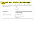 BYU ENT 101 Final Exam ACTUAL UPDATED QUESTIONS AND CORRECT &NewLine;ANSWERS 