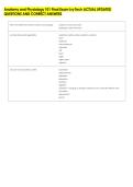 Anatomy and Physiology 101 Final Exam Ivy Tech ACTUAL UPDATED &NewLine;QUESTIONS AND CORRECT ANSWERS 