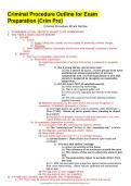 Criminal Procedure Outline for Exam Preparation &lpar;Crim Pro&rpar;